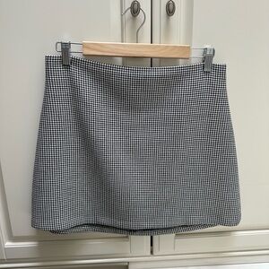 Zara Black and White A-Line Skirt